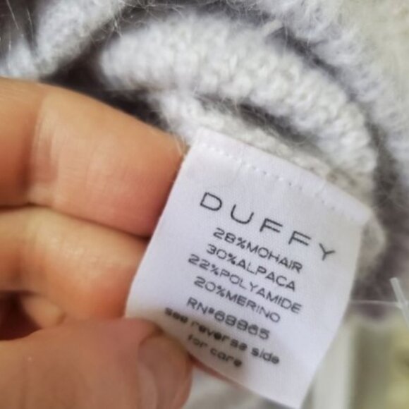 Duffy two-tone purple alpaca mohair blend cozy boxy sweater size M - Picture 4 of 6